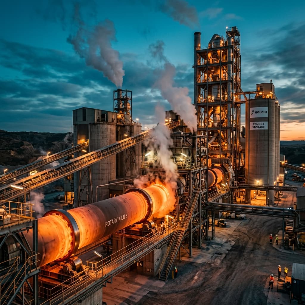 Cement manufacturing industrial plant